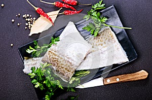Raw fish fillet