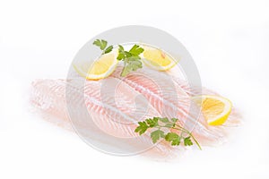 Raw fish fillet photo