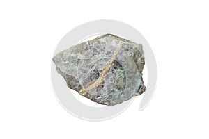 Raw fluorite rock stone isolated on white background.