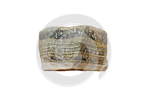 Raw fluorite rock stone isolated on white background.