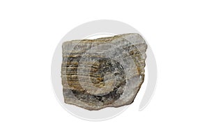 Raw fluorite rock stone isolated on white background.