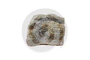 Raw fluorite rock stone isolated on white background.