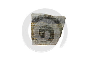 Raw fluorite rock stone isolated on white background.