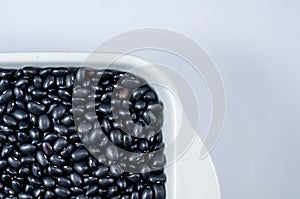 Raw food, raw black beans, vegan, background, texture