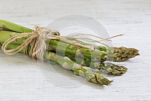 Raw fresh asparagus close-up, vegan and vegetarian food