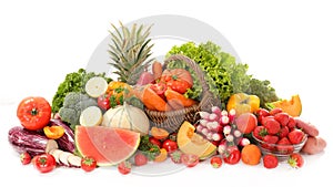 Raw fruit and vegetable