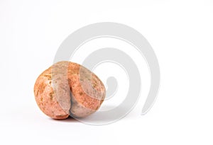 Raw funny potato in a shape of