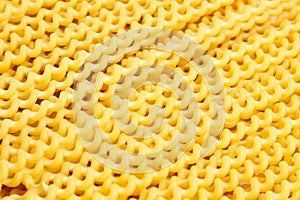 Raw fusilli bucati lunghi italian pasta