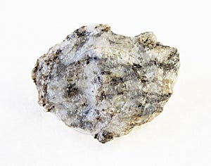 raw gneiss stone on white background