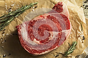 Raw Grass Fed Boneless Ribeye Steak