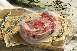 Raw Grass Fed Boneless Ribeye Steak