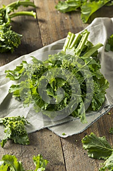 Raw Green Organic Broccoli Rabe photo