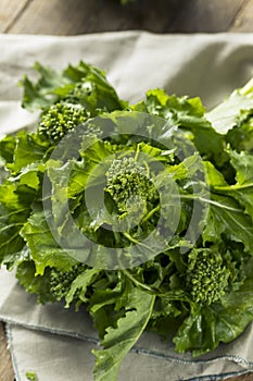 Raw Green Organic Broccoli Rabe photo