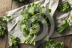 Raw Green Organic Broccoli Rabe photo