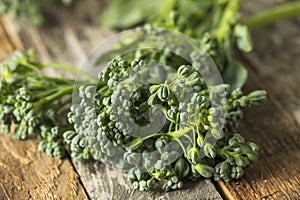 Raw Green Organic Broccolini photo