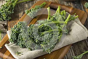 Raw Green Organic Broccolini photo
