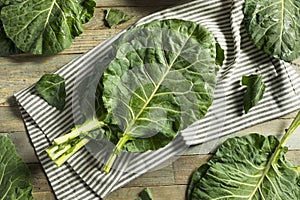 Raw Green Organic Collard Greens photo