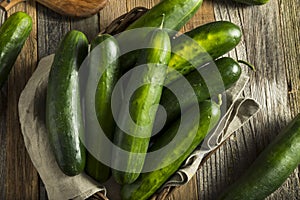 Raw Green Organic Cucumbers