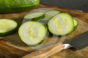 Raw Green Organic Cucumbers