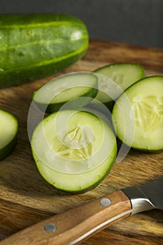 Raw Green Organic Cucumbers