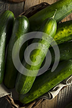 Raw Green Organic Cucumbers