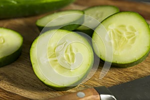 Raw Green Organic Cucumbers