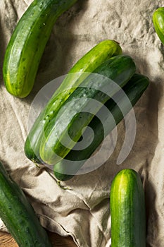 Raw Green Organic Cucumbers