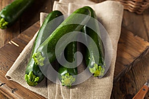 Raw Green Organic Zucchini Squash