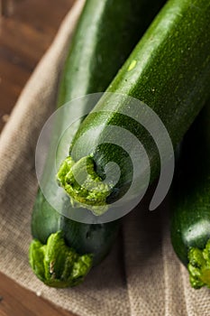 Raw Green Organic Zucchini Squash