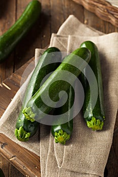 Raw Green Organic Zucchini Squash