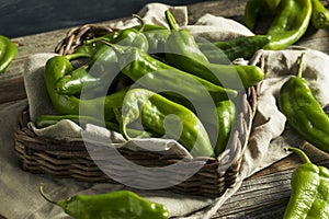 Raw Green Spicy Hatch Peppers