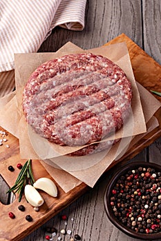 Raw Ground beef meat