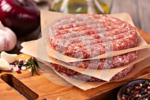 Raw Ground beef meat