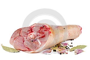 Raw ham fore hock and spices
