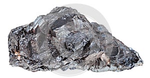 Raw hematite iron ore stone isolated
