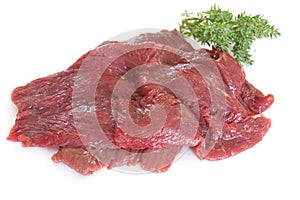 Raw horse steak