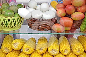 Raw ingredients for making Som Tum (Thai salad)