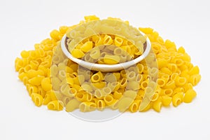 Raw Italian macaroni pasta