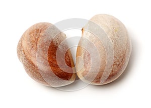 Raw Jackfruit seeds on white background