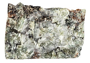 raw khibinite mineral isolated on white