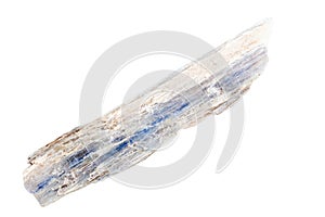 raw Kyanite rock isolated on white