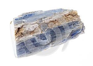 raw Kyanite rock on white