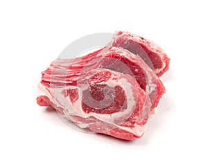 Raw Lamb Chops, Mutton Cuts or Sheep Ribs Isolated