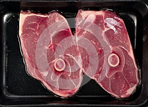 Raw Lamb Chops, Mutton Cuts or Sheep Ribs Isolated