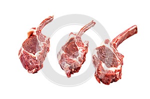 Raw lamb cutlets