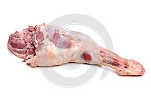 Raw lamb leg