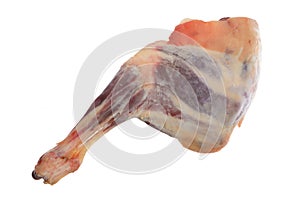 Raw lamb leg