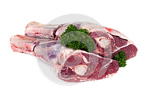 Raw Lamb Shanks Isolated