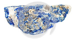 raw Lazurite (Lapis Lazuli) stone isolated photo