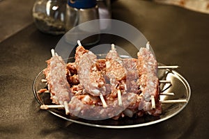 Raw lule kebabs